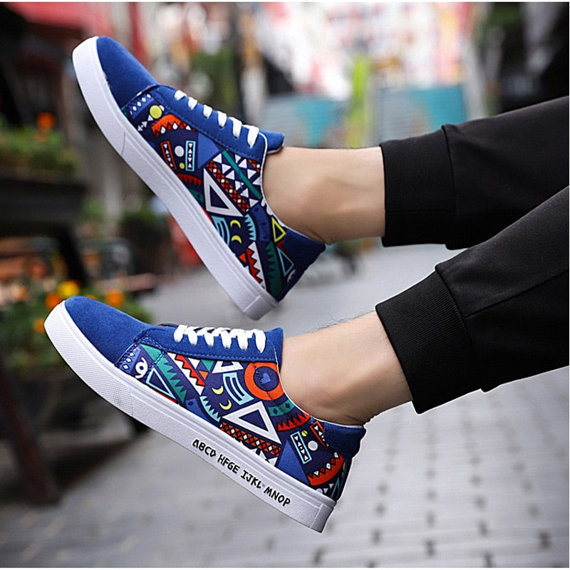 Chaussures imprimé en couleurs