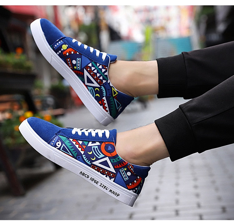 Chaussures imprimé en couleurs