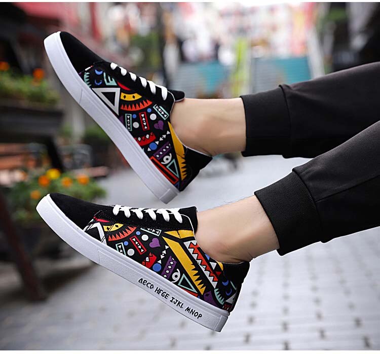 Chaussures imprimé en couleurs