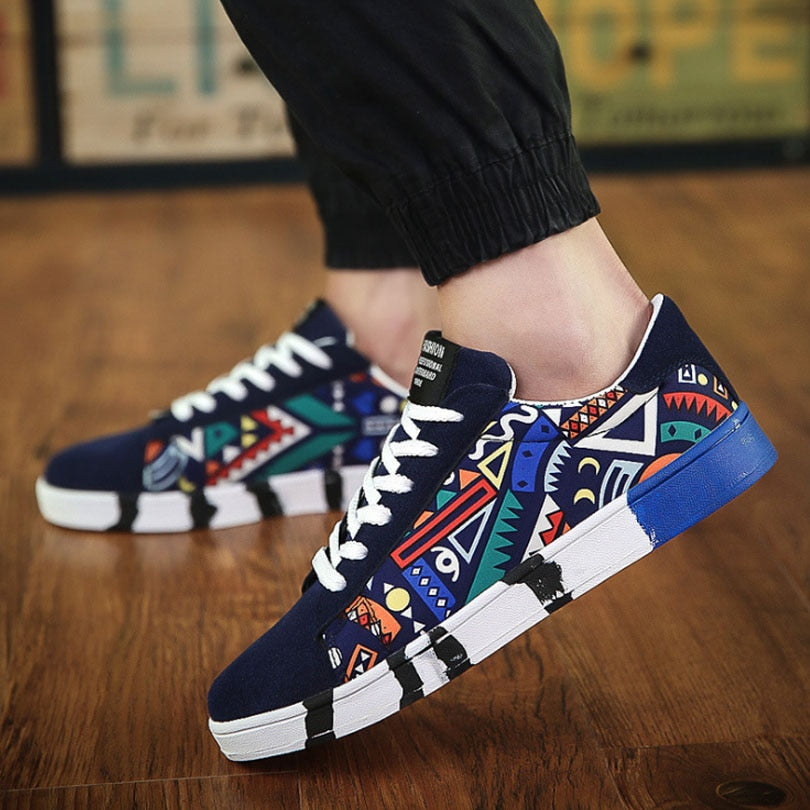Chaussures imprimé en couleurs