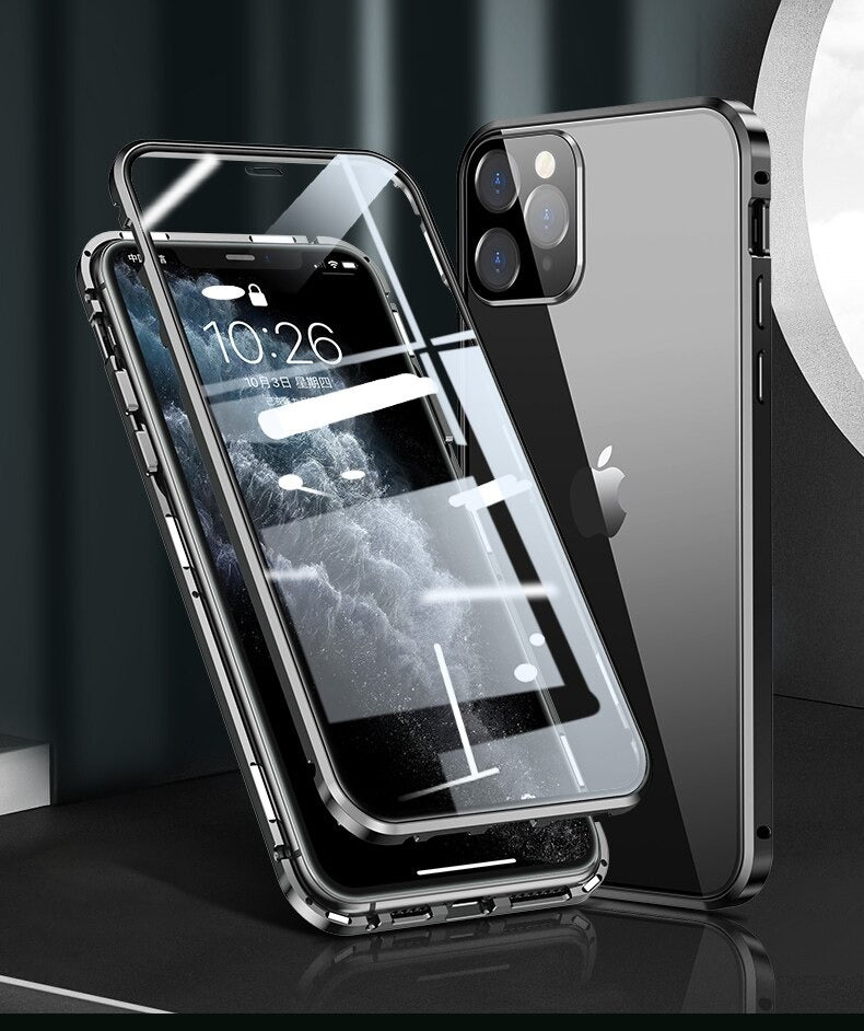 Funda de adsorción magnética de doble cara para iPhone