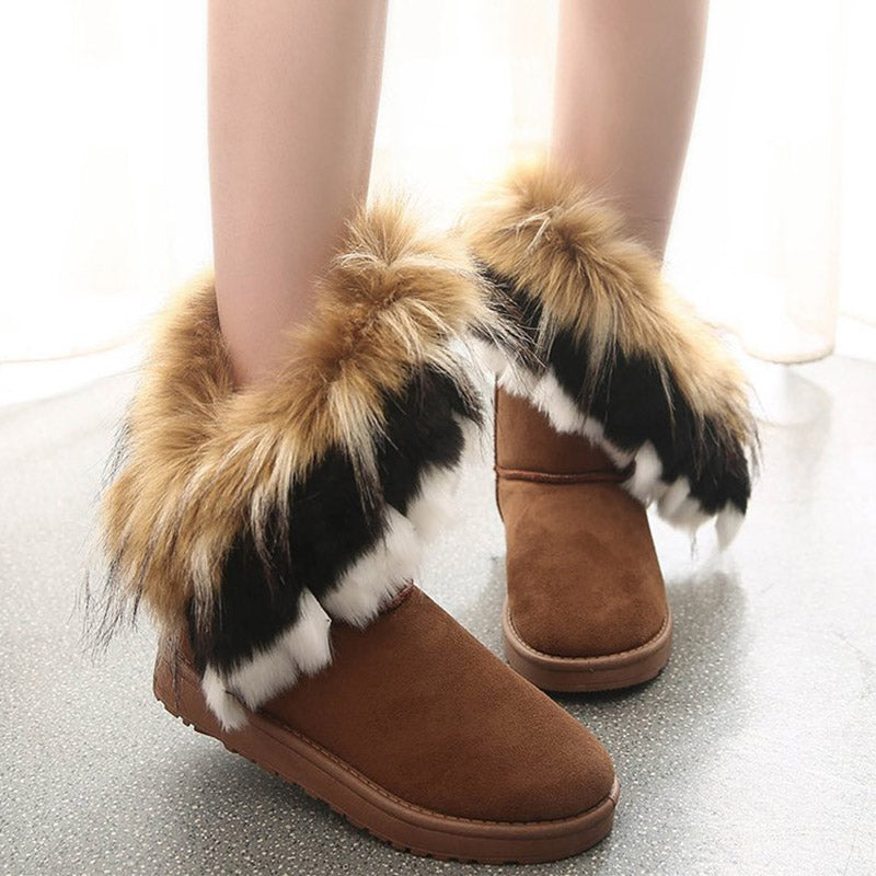 Bottes avec Fourrure Chaud
