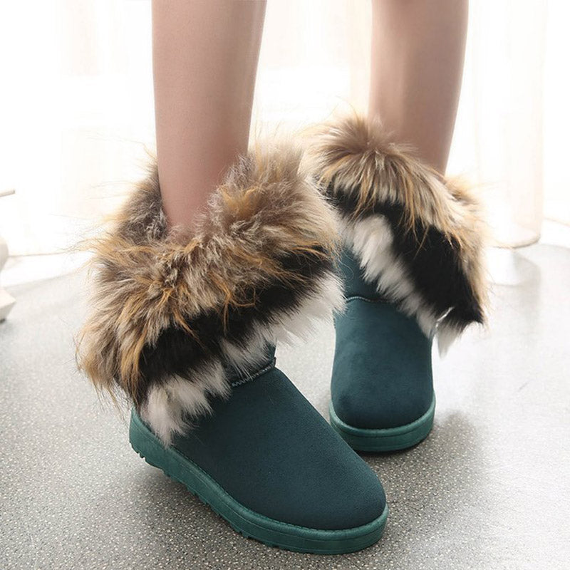 Bottes avec Fourrure Chaud