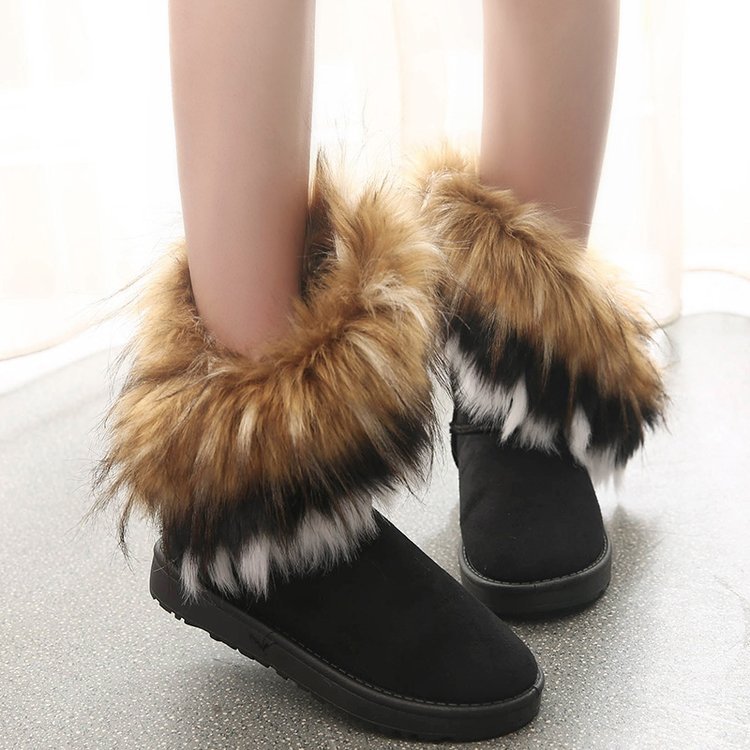 Bottes avec Fourrure Chaud