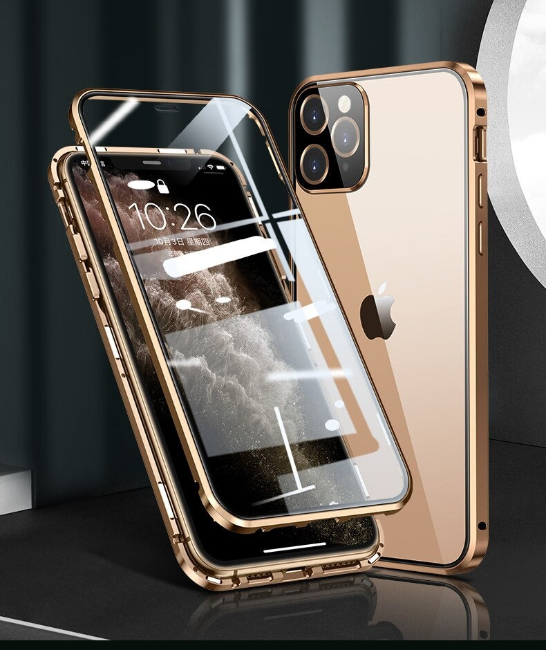 Funda de adsorción magnética de doble cara para iPhone