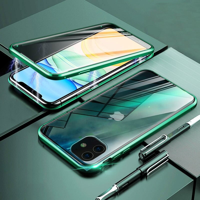 Funda de adsorción magnética de doble cara para iPhone