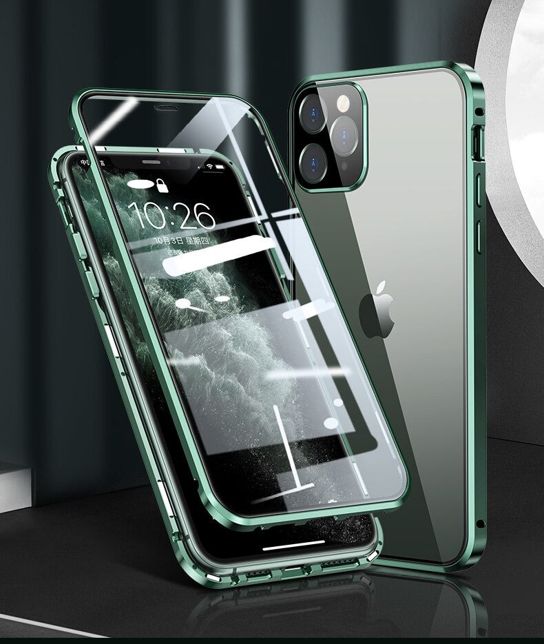 Funda de adsorción magnética de doble cara para iPhone
