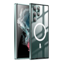 Charger l'image dans la galerie, Coque en Métal avec Dos Transparent Compatible MagSafe pour Samsung