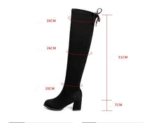 Charger l'image dans la galerie, Bottes hauteur genou en suédine pour femmes