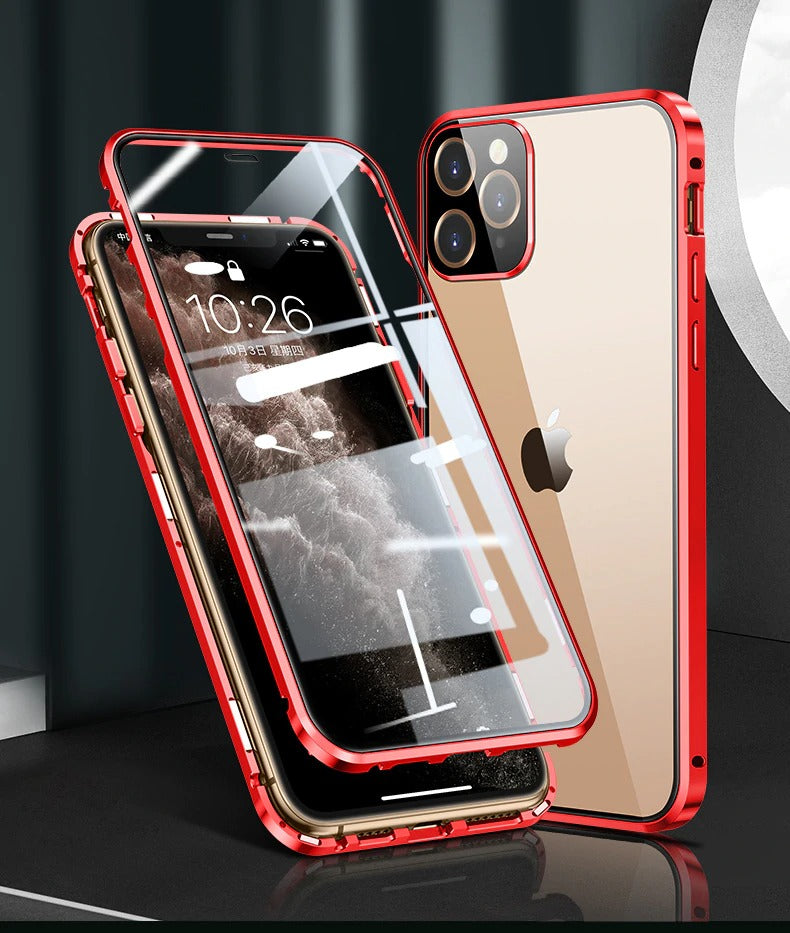 Funda de adsorción magnética de doble cara para iPhone