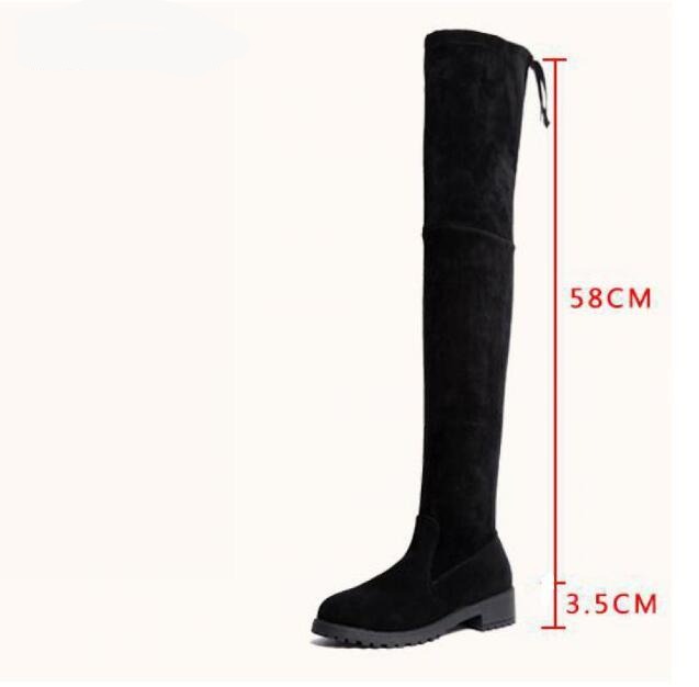 Bottes hauteur genou en suédine pour femmes