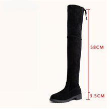 Charger l'image dans la galerie, Bottes hauteur genou en suédine pour femmes