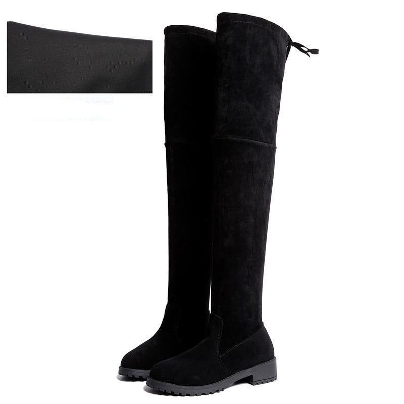 Bottes hauteur genou en suédine pour femmes