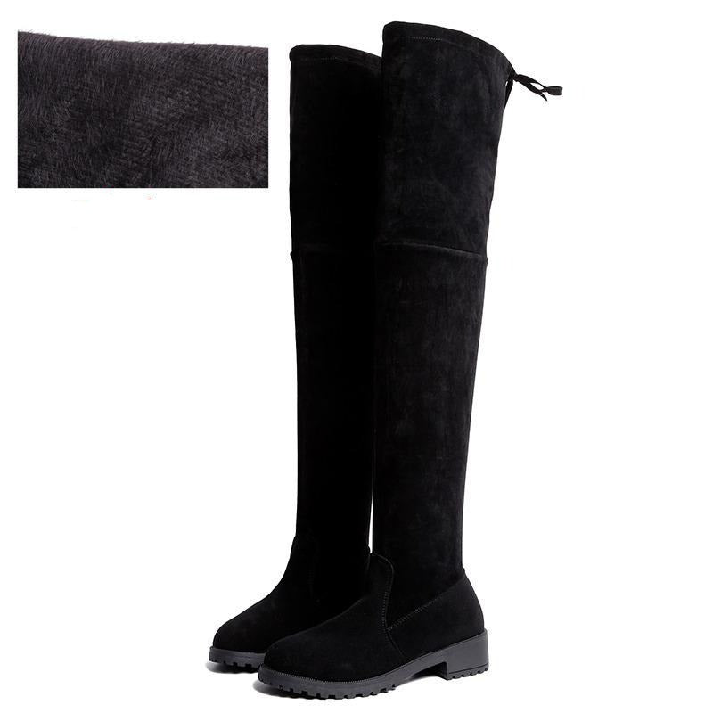 Bottes hauteur genou en suédine pour femmes