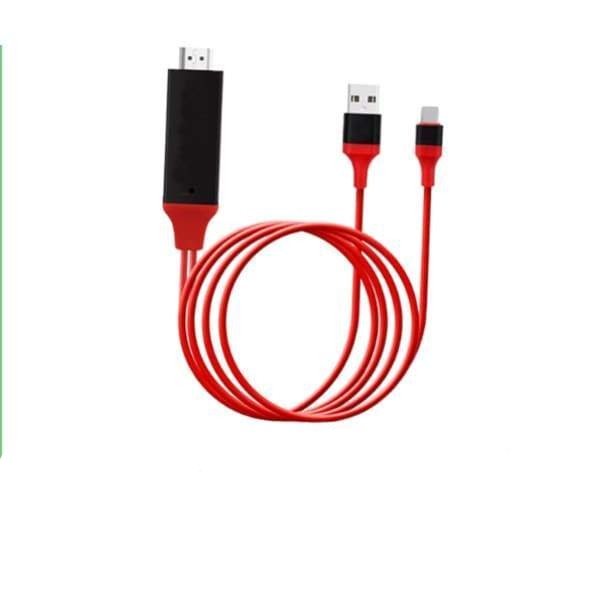 Câble HDMI Fast-Link Pour iPhone/iPad & iPod - 1.8M / Rouge - HDMI Câbles