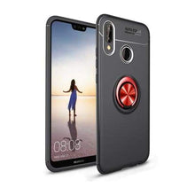 Charger l'image dans la galerie, Coque avec Support Bague Magnétique pour Huawei - P20 / Noir Rouge - Fitted Cases