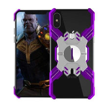 Charger l'image dans la galerie, Coque des Héros Protection Antichoc En Métal pour iPhone - iPhone XR / Violet Noir