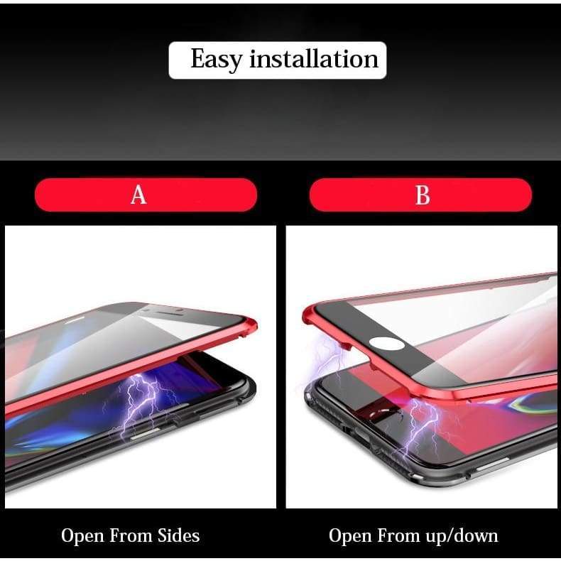 Coque deux faces à Adsorption Magnétique Super Résistante Pour iPhone