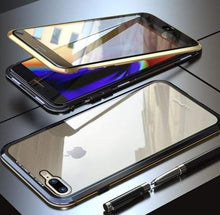 Charger l'image dans la galerie, Coque deux faces à Adsorption Magnétique Super Résistante Pour iPhone - iPhone X / Doré Noir