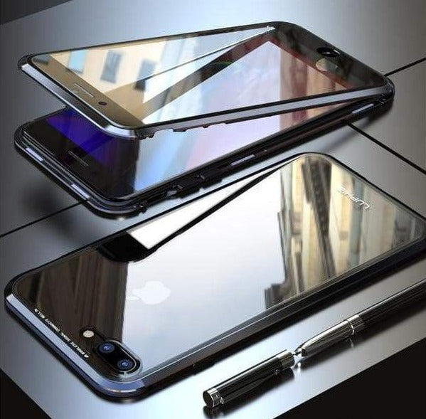 Coque deux faces à Adsorption Magnétique Super Résistante Pour iPhone - iPhone X / Noir