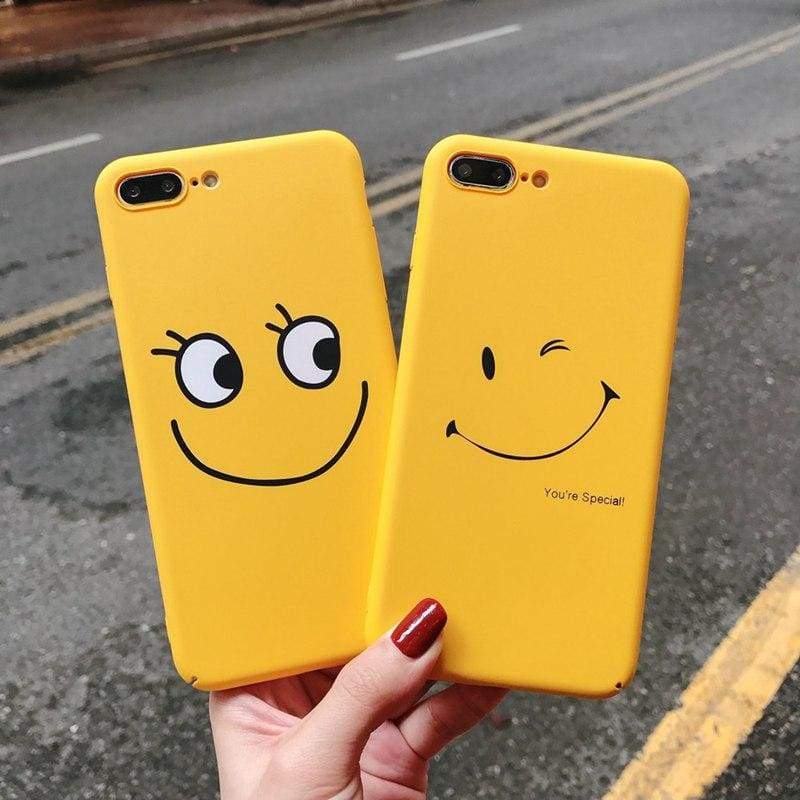 Coque en plastique rigide avec Emoticones pour iPhone