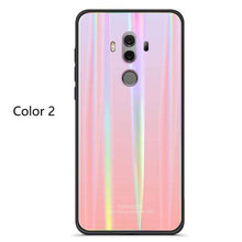 Charger l'image dans la galerie, Coque en verre trempé de luxe Arc-En-Ciel pour Huawei - Huawei P20 / Rose Arc En Ciel - Fitted Cases