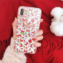 Charger l'image dans la galerie, Coque Pour iphone avec liquide paillette de noël - iPhone 6 Plus / 6