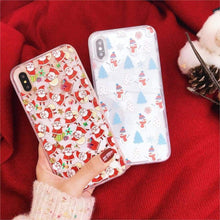 Charger l'image dans la galerie, Coque Pour iphone avec liquide paillette de noël