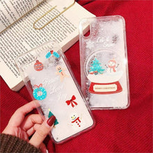 Charger l'image dans la galerie, Coque Pour iphone avec liquide paillette de noël