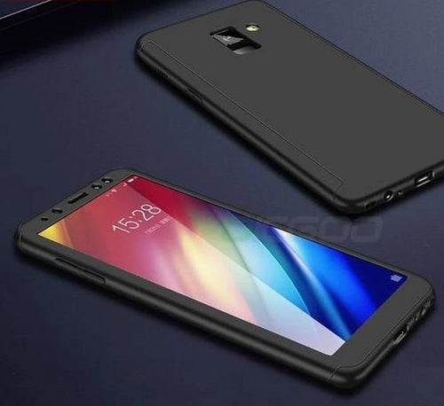 Coque résistante Anti rayures avec Protection 360 Degrés Pour Samsung - A8 2018 / Noir - Samsung Cases