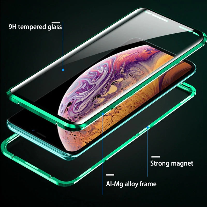 Funda de adsorción magnética de doble cara para iPhone