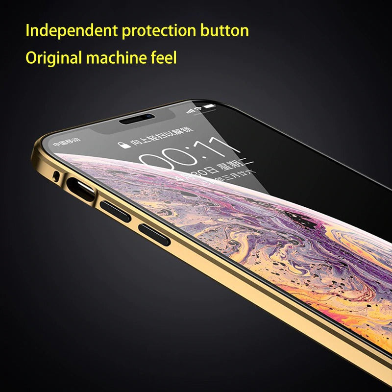 Funda de adsorción magnética de doble cara para iPhone