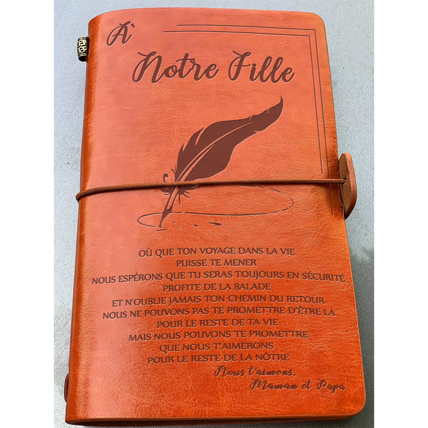À Notre Fille - Profite De la Balade 2 - Journal Vintage- Cadeau Personnalisé Agenda A Notre Fille