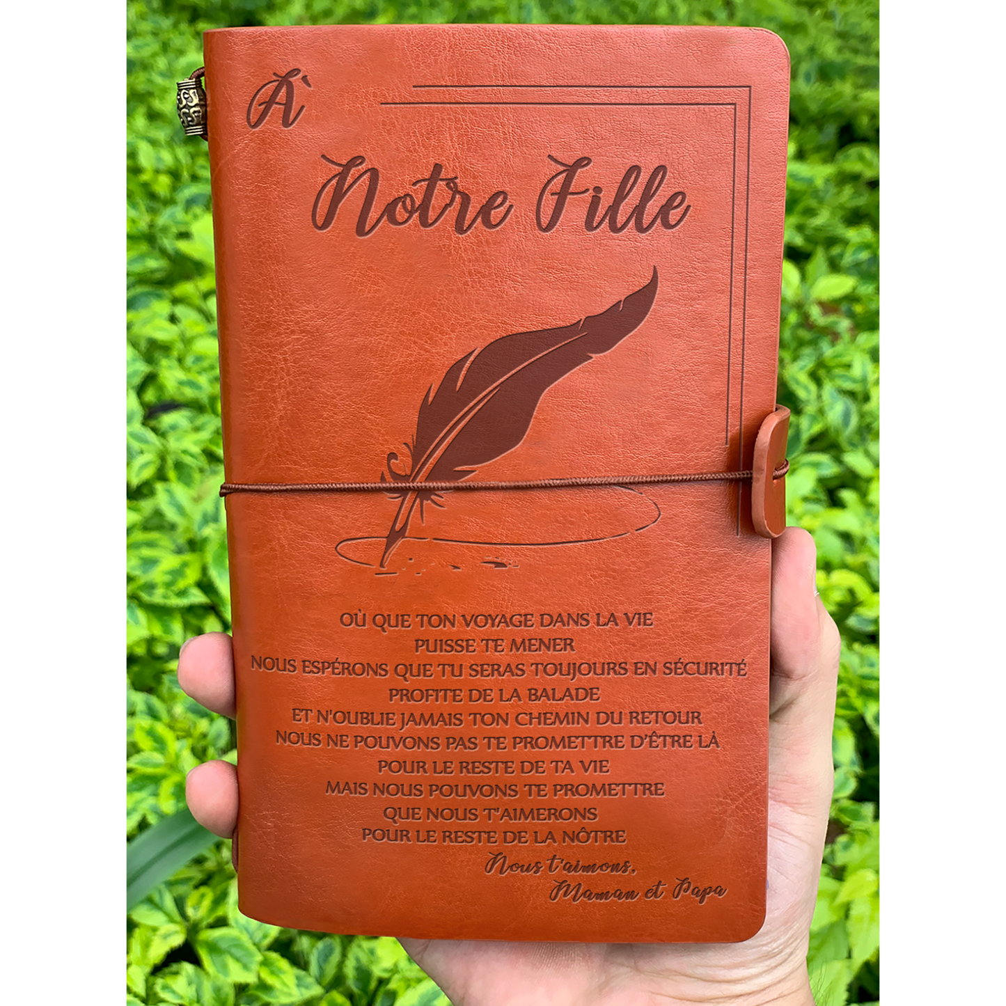 À Notre Fille - Profite De la Balade 2 - Journal Vintage- Cadeau Personnalisé Agenda