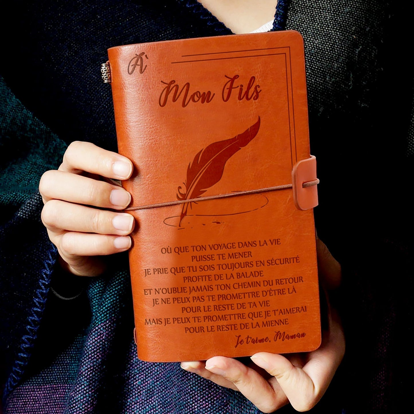 Mère et fils - Profite de la balade - cadeau personalisé - Journal Vintage Agenda