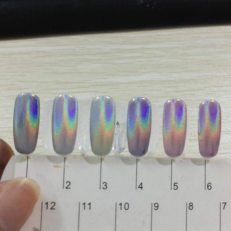 Glitter Poudre Parfait Holographique Ongles Poussière Laser Holo Ongles Pigment Argent Décorations - Paillettes à ongles