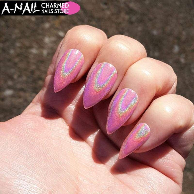 Glitter Poudre Parfait Holographique Ongles Poussière Laser Holo Ongles Pigment Argent Décorations - Paillettes à ongles