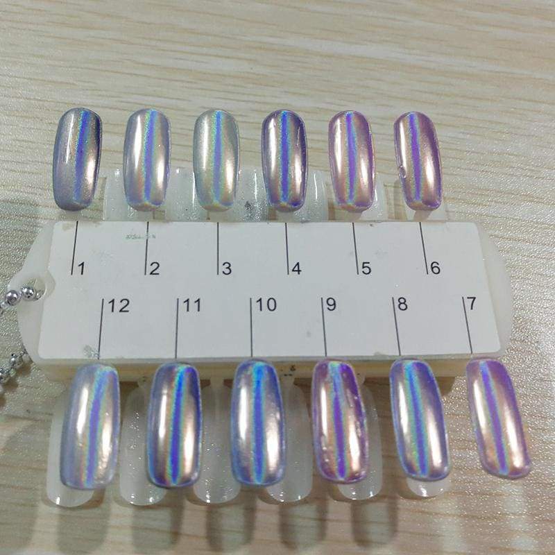 Glitter Poudre Parfait Holographique Ongles Poussière Laser Holo Ongles Pigment Argent Décorations - Paillettes à ongles
