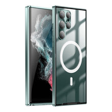 Charger l'image dans la galerie, Coque en Métal avec Dos Transparent Compatible MagSafe pour Samsung