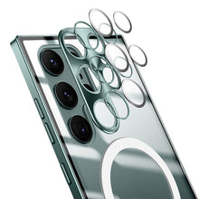 Charger l&#39;image dans la galerie, Coque en Métal avec Dos Transparent Compatible MagSafe pour Samsung
