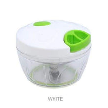 Charger l'image dans la galerie, Mini hachoir rapide manuel avec 3 lames - Blanc - Manuel Trancheuses