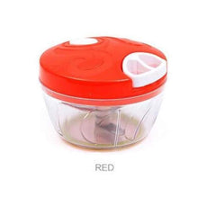 Charger l'image dans la galerie, Mini hachoir rapide manuel avec 3 lames - Rouge - Manuel Trancheuses