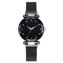 Charger l'image dans la galerie, Montre Ciel étoilé avec Bracelet en Mailles Aimant pour Femmes - Noir - Womens Watches