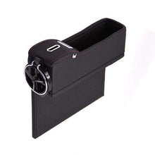 Charger l'image dans la galerie, Organisateur de siège auto avec porte monnaie & gobelet - Noir côté gauche - Rangement Rangement