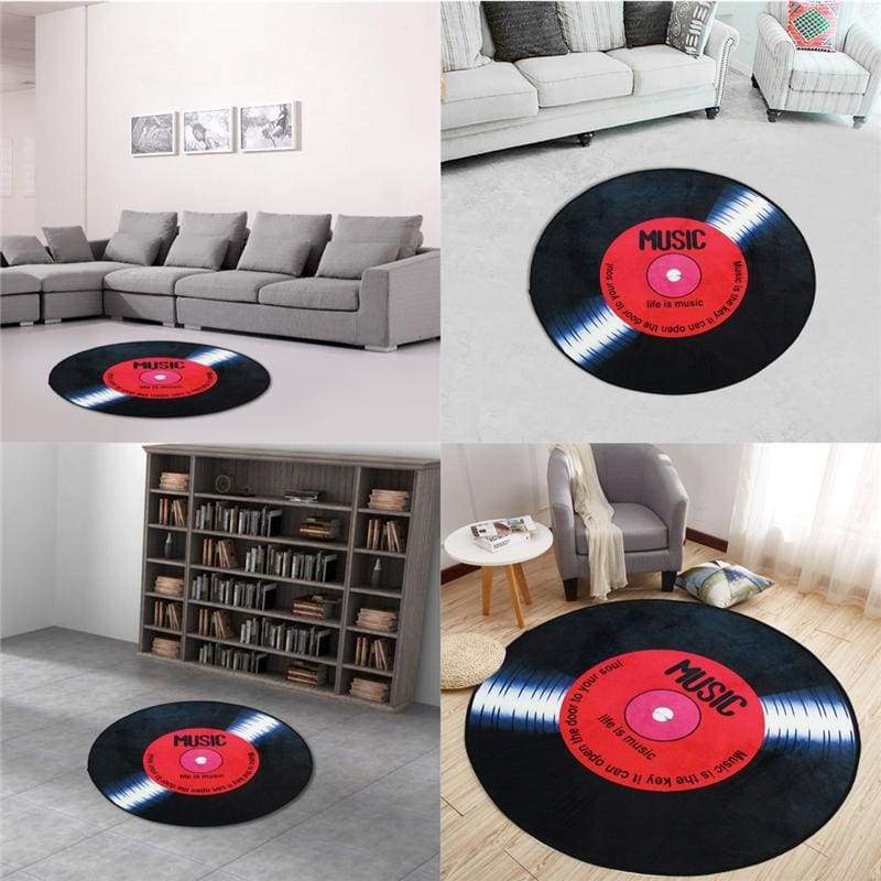 Tapis de Sol Rond en Tissu Souple Imprimé Vinyl - Livraison gratuite - Tapis de sol de camping