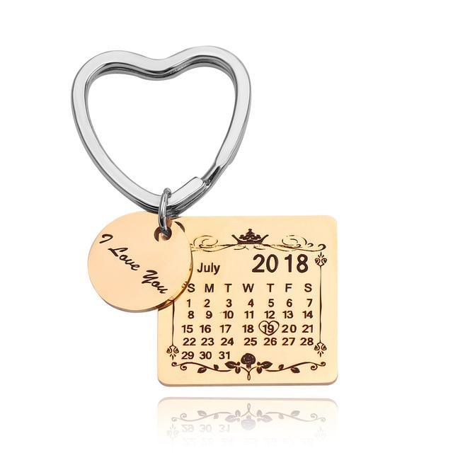 Porte clé calendrier personnalisé Key Chains Or M005