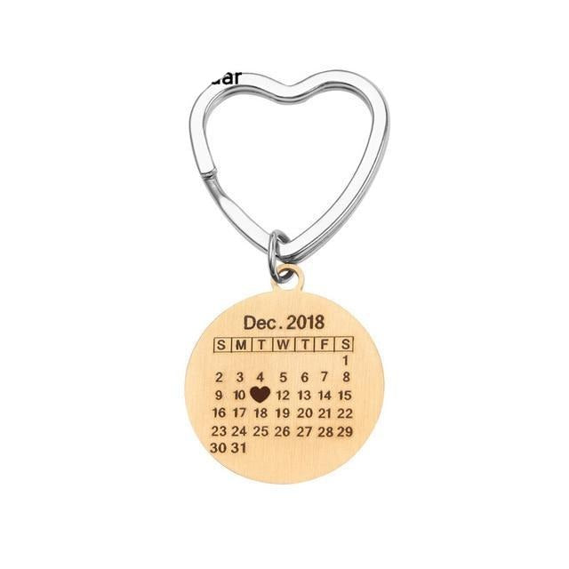 Porte clé calendrier personnalisé Key Chains Or M003
