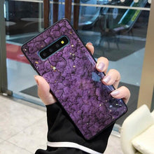 Charger l'image dans la galerie, Coque luxe Haute Protection Avec Motif Marbre Pour Samsung Accueil S10 Violet
