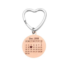 Charger l'image dans la galerie, Porte clé calendrier personnalisé Key Chains Rose Or M003