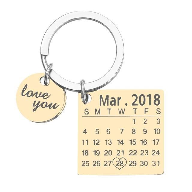 Porte clé calendrier personnalisé Key Chains Or M004